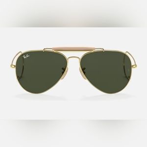 Ray-Ban Outdoorsman I Sunglasses 0RB3030-W3402-58 Gold Frame Green Lenses